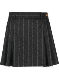 Versace logo-print Pleated Skirt - at Farfetch